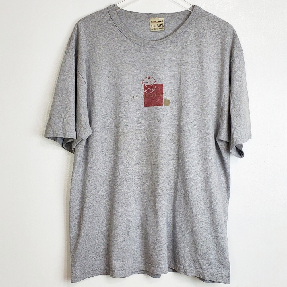 Levis mens Xl vintage red tab tee shirt short sleeve round neck graphic gray
